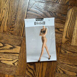 NIP BLACK Wolford Fee Tights (black, patterned)